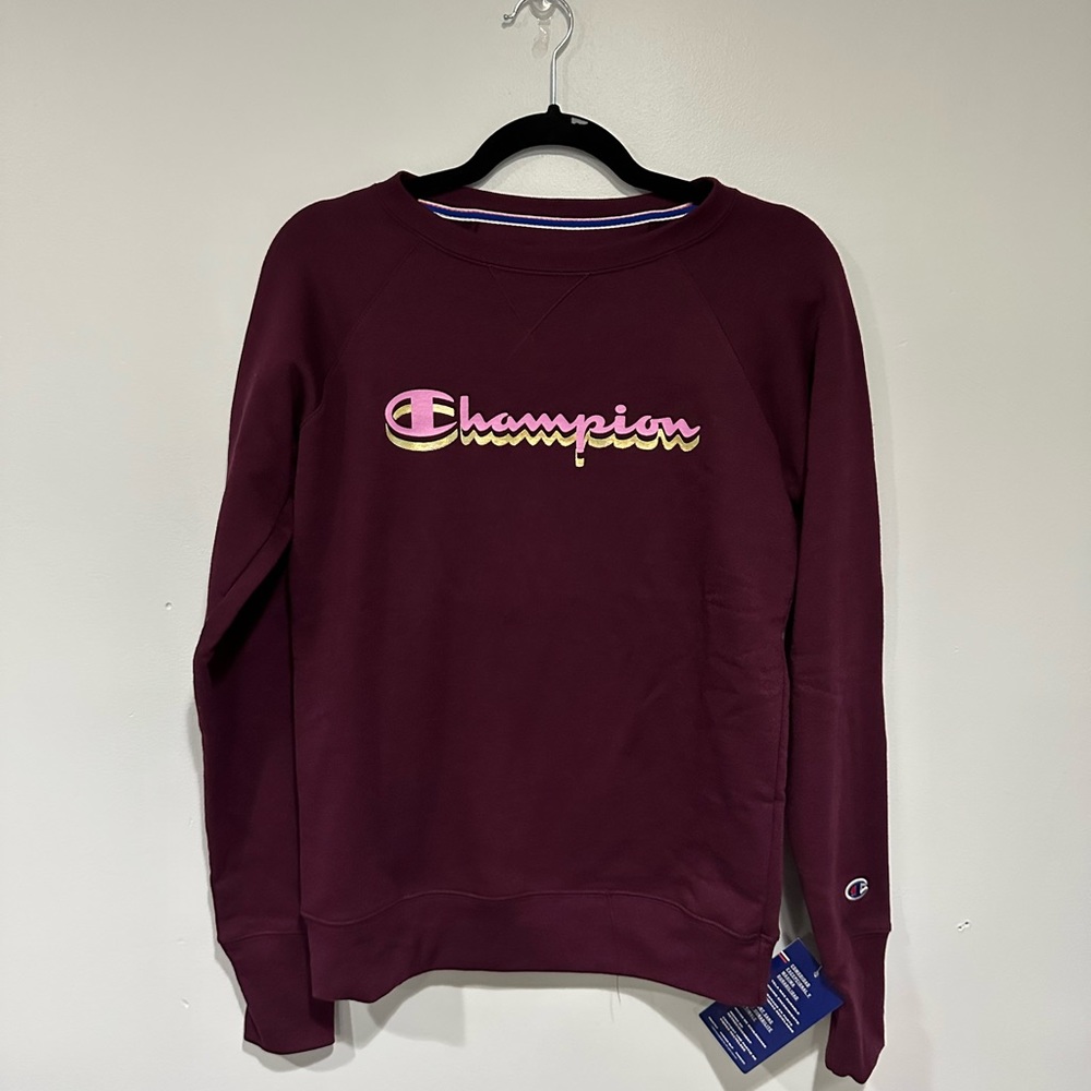 Burgundy champion sweatshirt XS